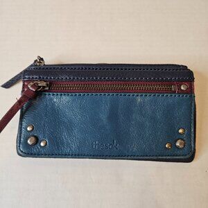 thesak, Blue/Wine Colored Wallet, Women's, Leather
